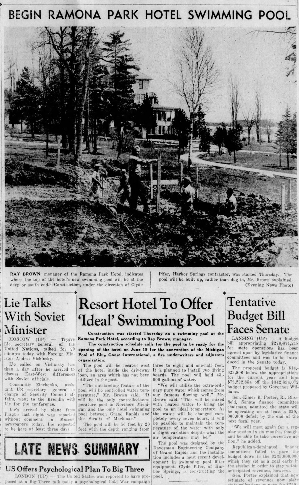 Harbour Inn (Harbor Inn, Ramona Park Hotel) - May 12 1950 Article